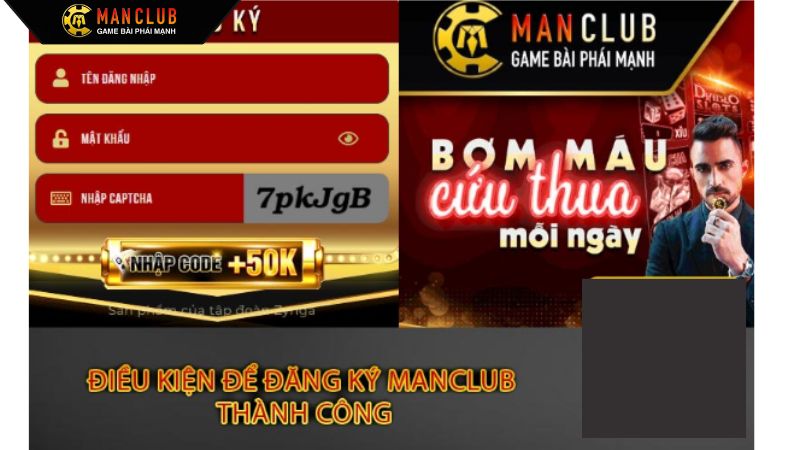 Điều kiện để trải nghiệm ở Manclub